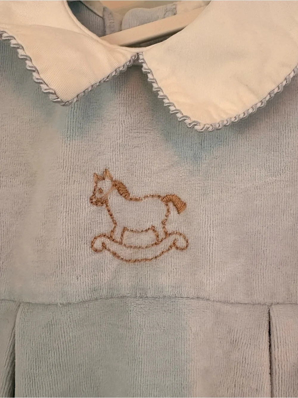 Strasburg Light Blue Rocking Horse Sleep Sack 0-6M